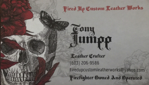 Fired Up Custom Leather Works.  Tony Jumpp Leather Crafter